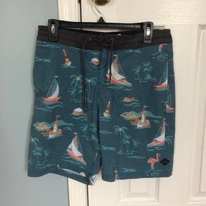[NWOT] [Rip Curl] Rip Curl Board Shorts w/ Flamingo Pattern - size 28
